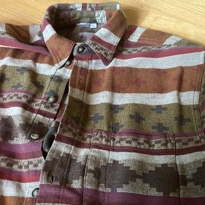 Territory Ahead - L - Aztec Print Button Down - Vintage